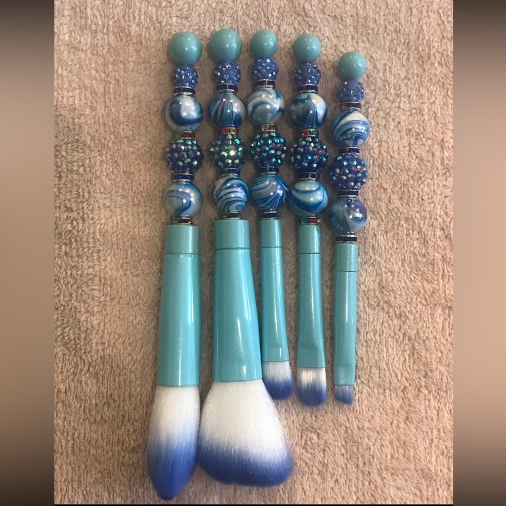 Beaded Makeup Brushes (Set of 5)
